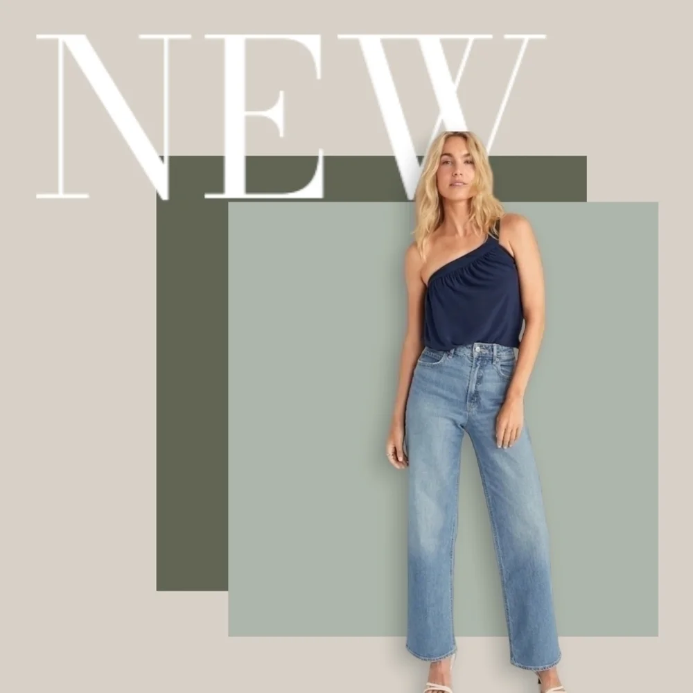 2X - Old Navy | Soft-Woven One-Shoulder Top - Picture 3 of 8